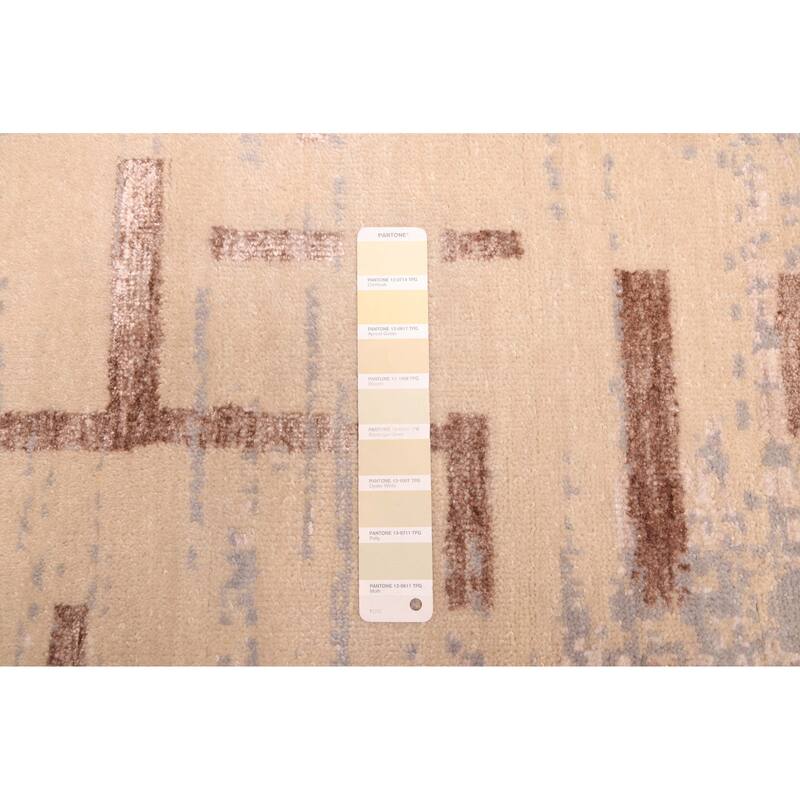 ECARPETGALLERY Hand-knotted Legacy Cream Silk, Wool Rug - 9'11 x 13'8