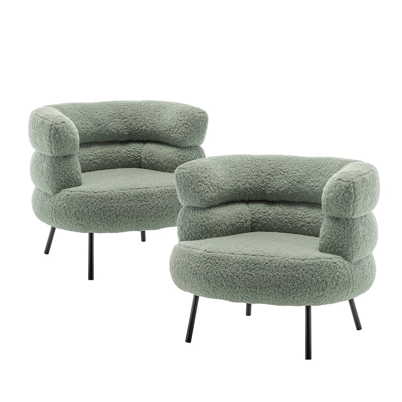 XINMICS Modern Accent Chair Upholstered Armchair for Living Room, Bedroom