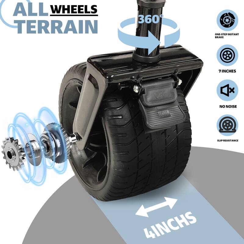 Heavy-Duty Foldable Utility Wagon - 480lbs Capacity,1:6 Space-Saving Fold & 7" All-Terrain Wheels,No Assembly Needed