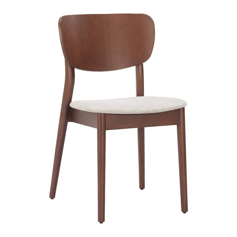 Kellua Dining Chair Beige & Walnut