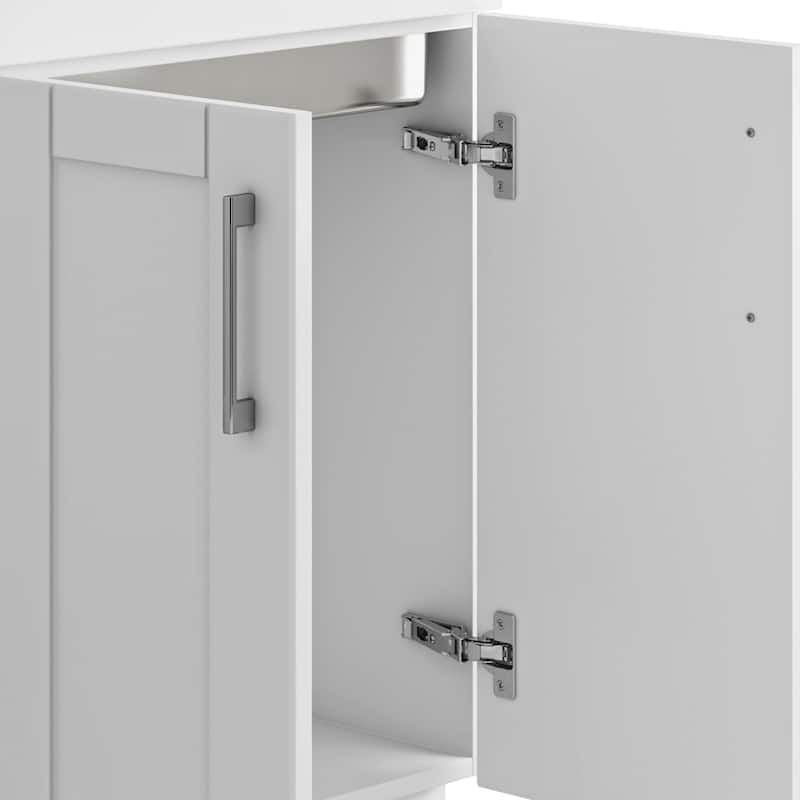 WYNDENHALL Marina Transitional Laundry Cabinet with Faucet and Stainless Steel Sink