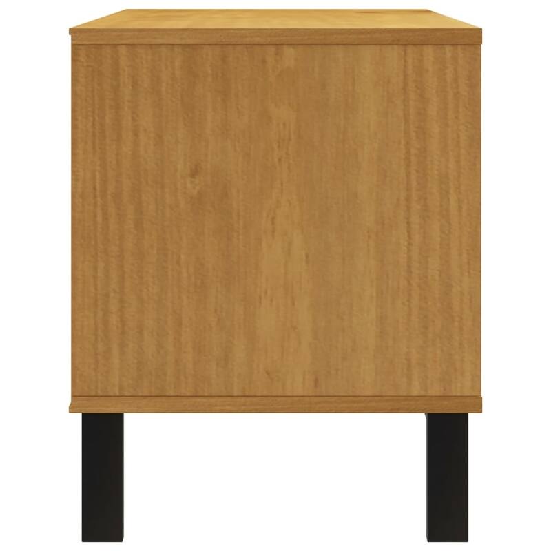 vidaXL TV Stand FLAM 43.3"x15.7"x19.7" Solid Wood Pine - 43.3" x 15.7" x 19.7"