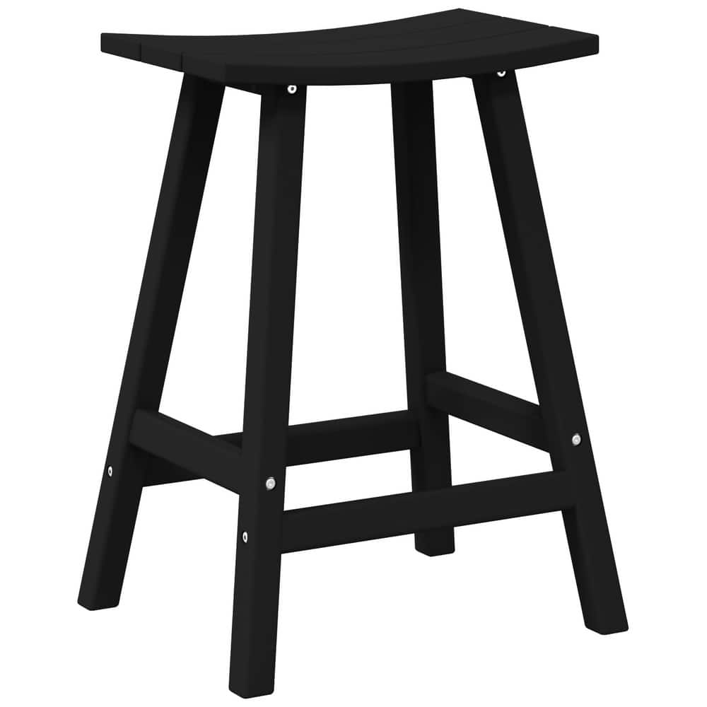 Laguna Hdpe All Weather Outdoor Patio 24" Saddle Seat Counter Stool