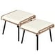 preview thumbnail 18 of 20, Moasis 5-Piece Outdoor Wicker Patio Bistro Set with Footrest Ottomans