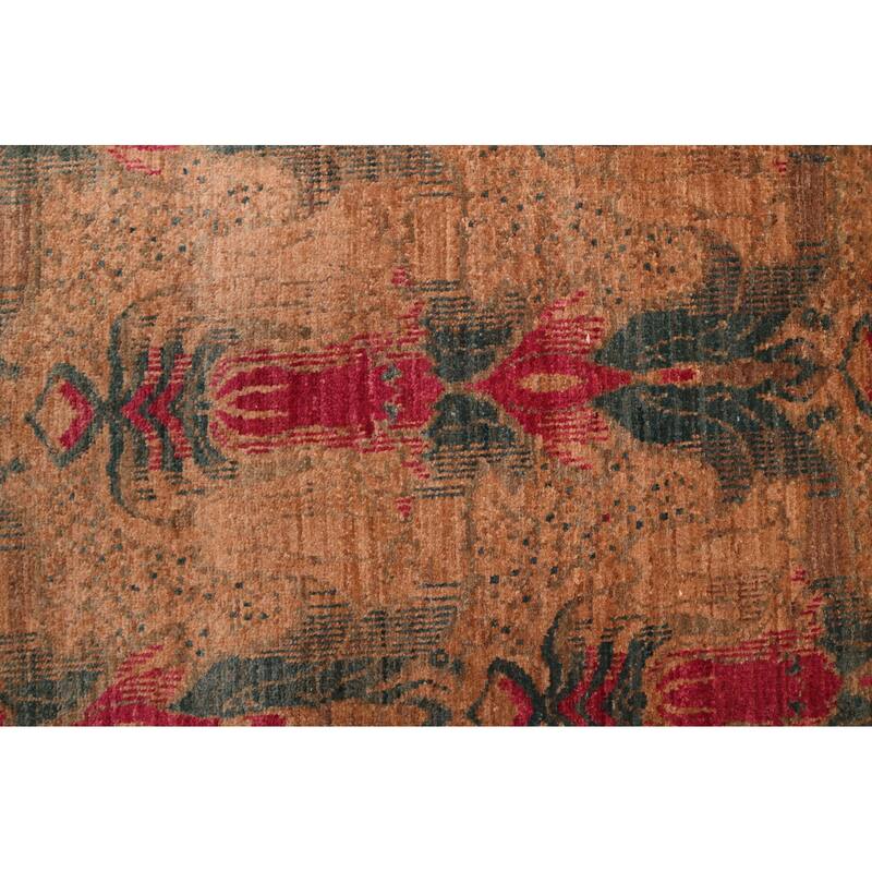 ECARPETGALLERY Hand-knotted Vibrance Brown Wool Rug - 9'1 x 12'1