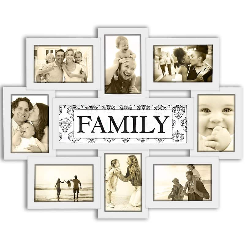 HELLO LAURA 12 Opening Decorative Wall Hanging Collage Picture Photo Frame - N/A