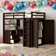 preview thumbnail 39 of 56, Twin size Loft Bed with Drawers, Desk and Wardrobe, Space-saving, White Espresso