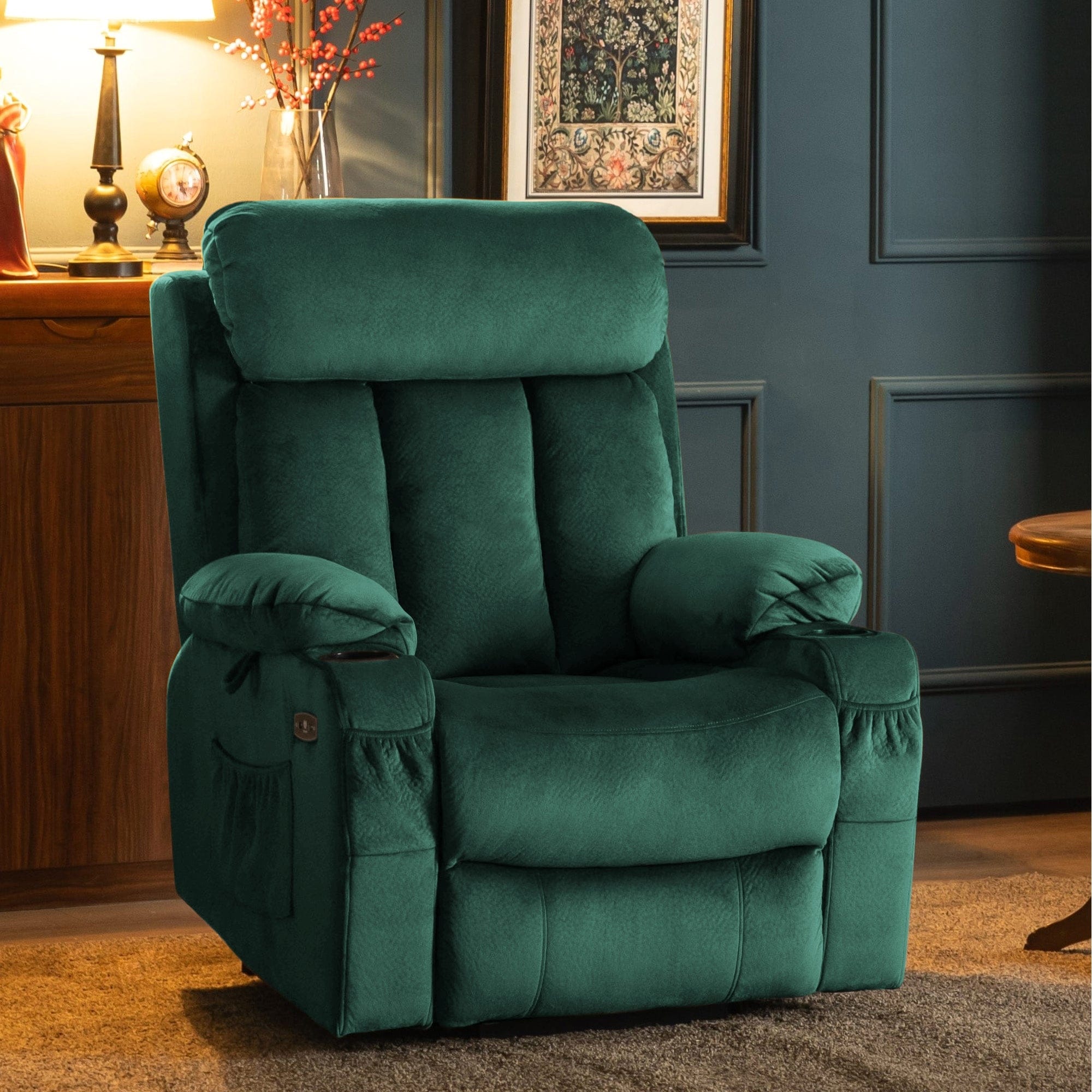 MCombo Large Power Lift Recliner with Extended Footrest for Big and Tall Elderly People Hand Remote Cup Holders Fabric 7426 Bed Bath Beyond 34430711