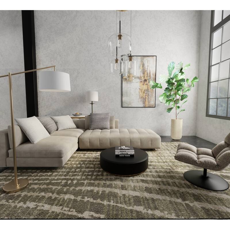 Peavy R39QD Abstract Modern Area Rug