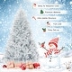 preview thumbnail 4 of 4, 6 Ft Artificial Christmas Tree Silver Tinsel Hinged Tree for Holiday