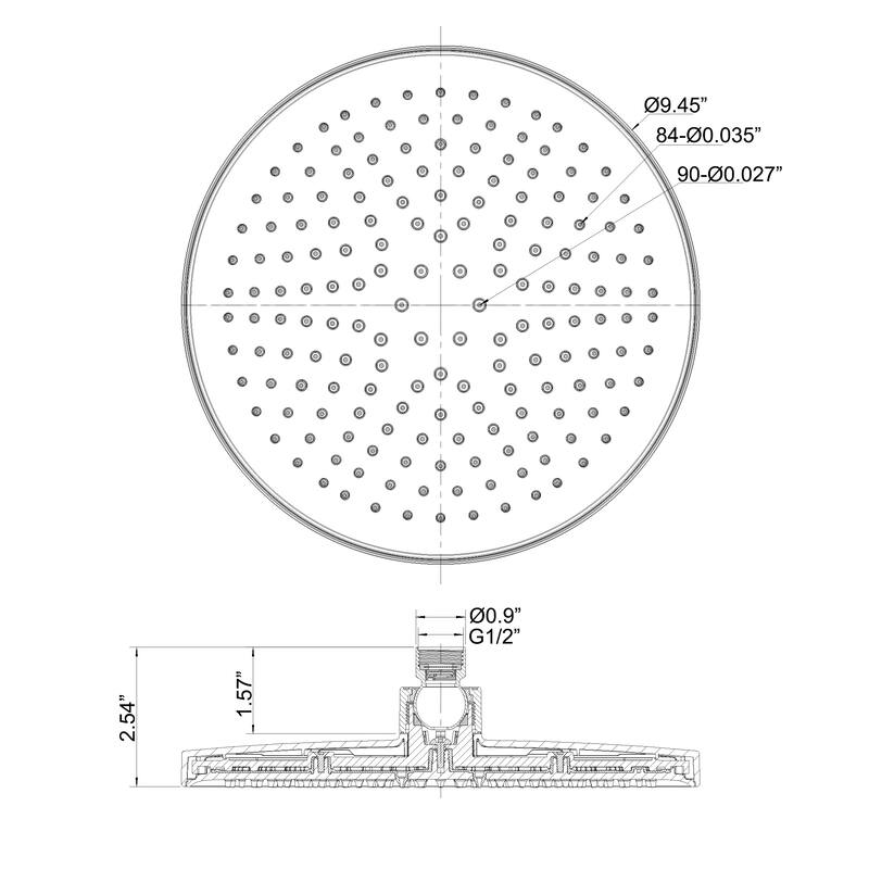 Rbrohant single-Function Rain Shower Head