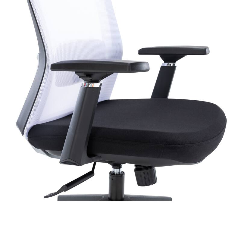 Modern Office Task Chair - Adjustable Armrests, Lumbar Support, Swivel Design