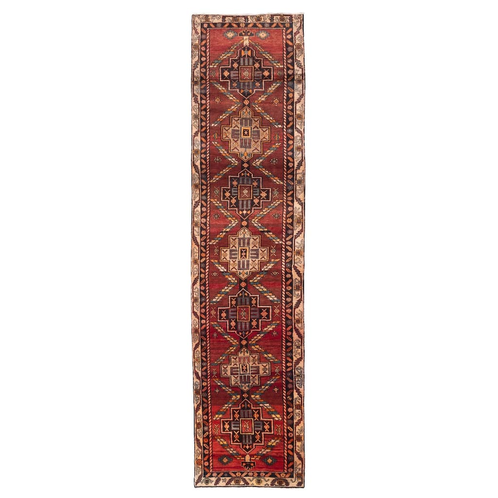 ECARPETGALLERY Hand-knotted Konya Anatolian Red Wool Rug - 3'1 x 14'4
