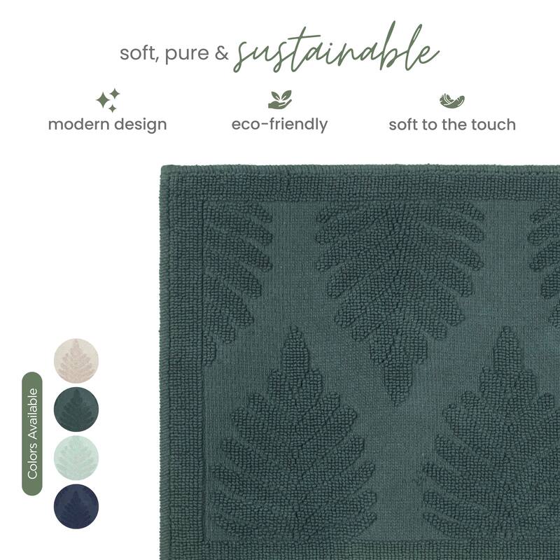 Martex Restore Fern Ogee 100% Reversible Bath Rug