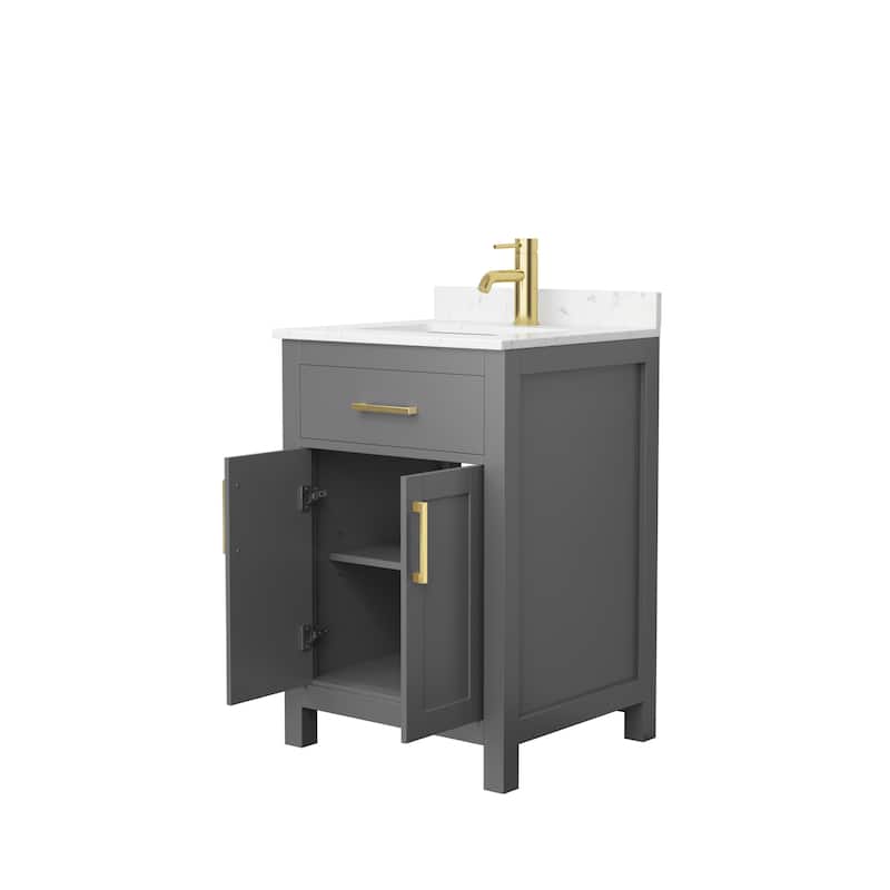 Beckett 24 Inch Single Vanity, Cultured Marble Top