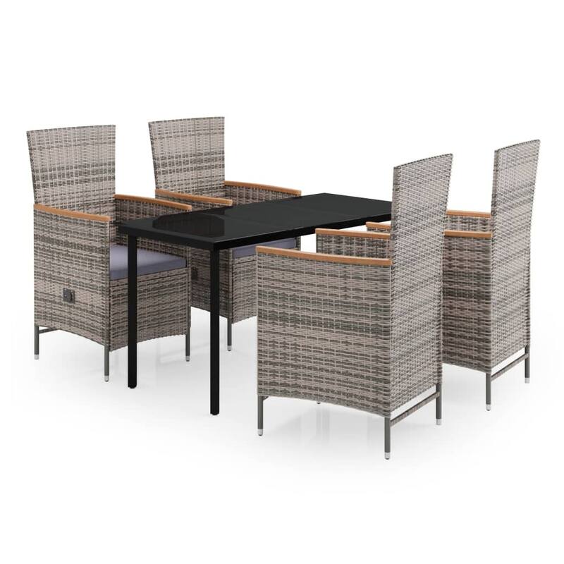 vidaXL Patio Dining Set 3/5/7 Piece Multi Colors 31.5"/55.1" Table Length