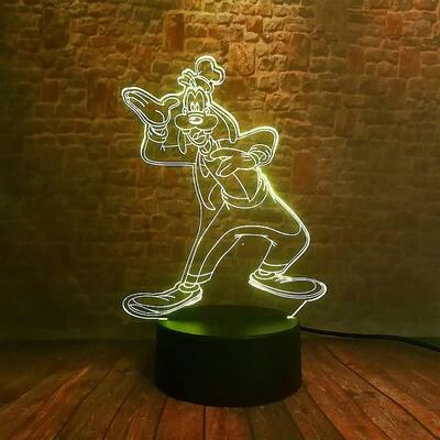 Smart Touch 3D Illusion 7-Color LED Light - Goofy