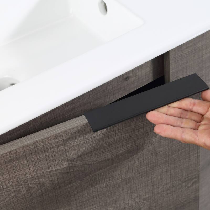 Bathroom Vanity With Sink In 22 Inch, Floating Bathroom Vanity With Soft Close Door