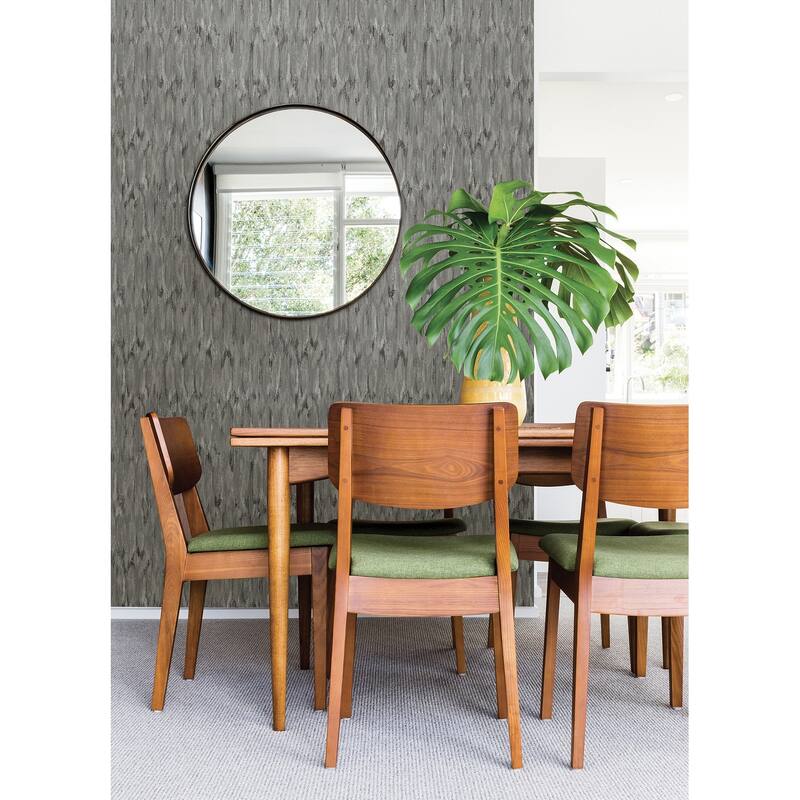A-Street Prints Kintana Pewter Abstract Trellis Wallpaper
