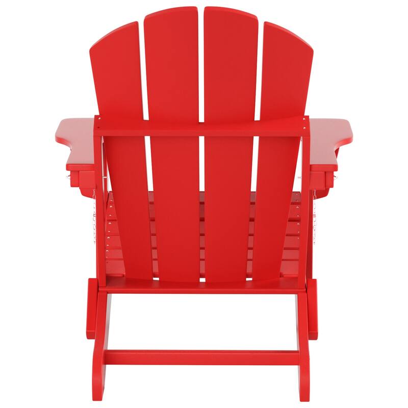 POLYTRENDS Laguna All Weather Poly Outdoor Adirondack Chair - Foldable (Set of 4)