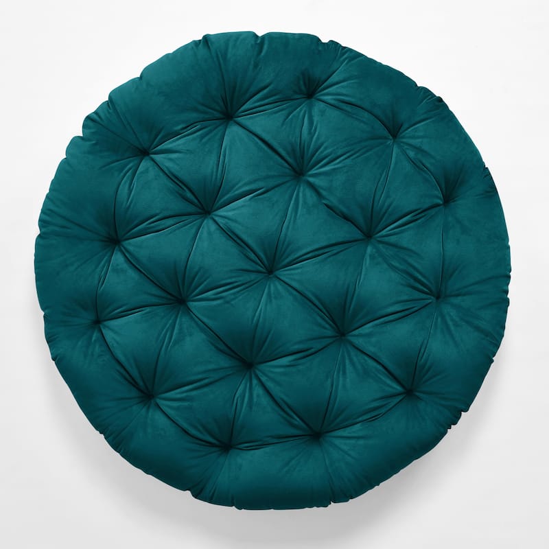 Sorra Home Solid Velvet Indoor Papasan Cushion