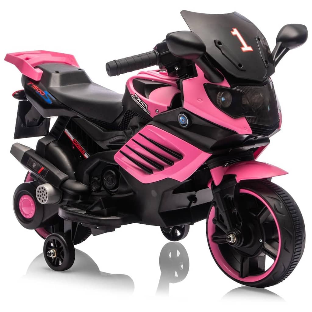 Kids 6V Ride On Motorcycle, Ride On Toys for Kids Best Gift, Pink