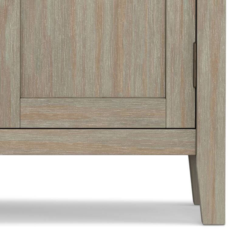 WYNDENHALL Mansfield SOLID WOOD 32 inch Wide Transitional Low Storage Cabinet - 32"w x 14"d x 31"h