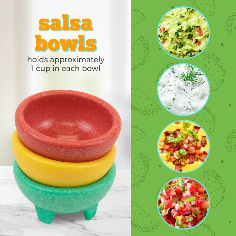 Taco Tuesday Taco Kit, Includes Tortilla Warmer, 3 Salsa Bowls, 4-Set Taco Shell Holders, Mortar & Pestle