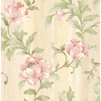 Seabrook Designs Priyanka Floral Trail Unpasted Wallpaper
