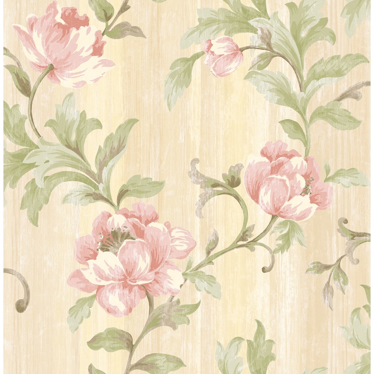 Seabrook Designs Priyanka Floral Trail Unpasted Wallpaper