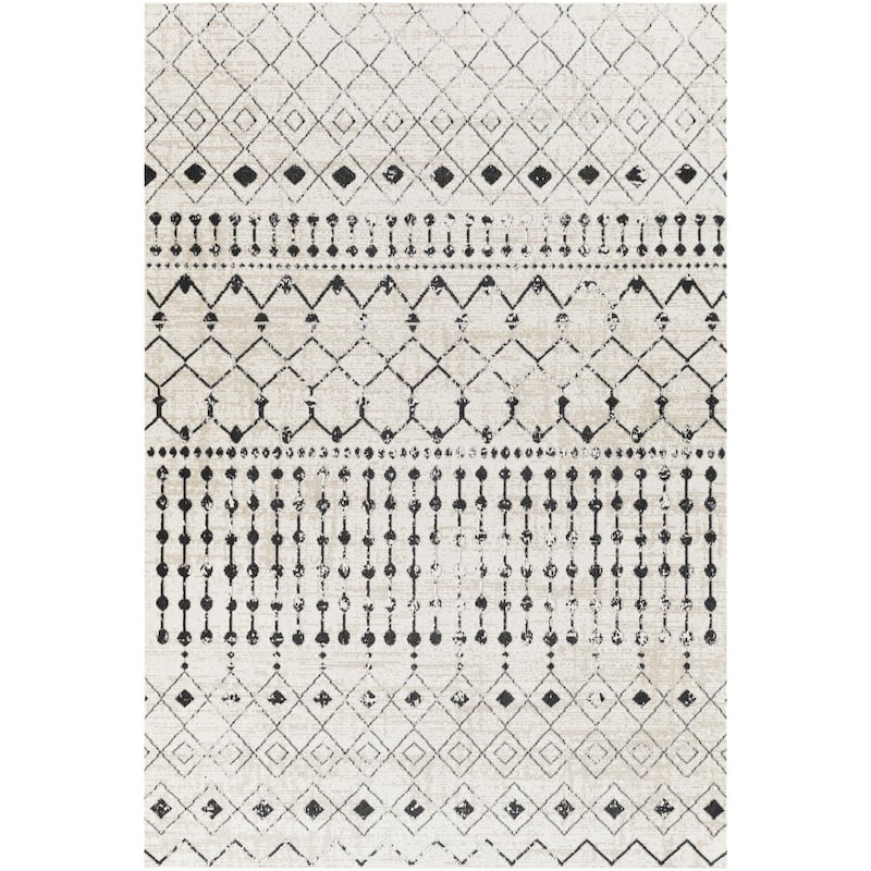 Livabliss Lavadora Bohemian Diamond Washable Area Rug