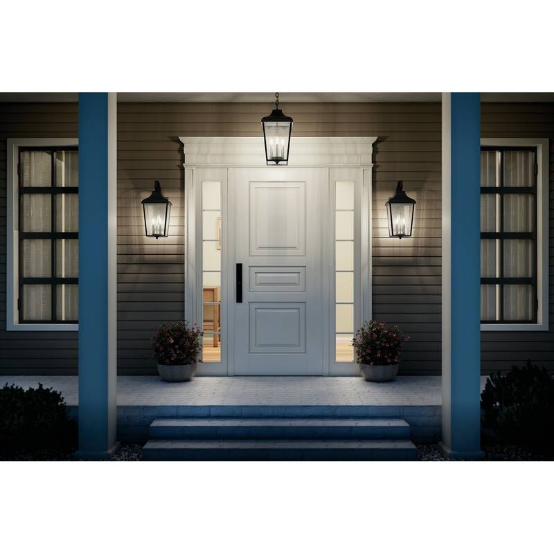 Kichler Lighting Forestdale 18.5 in. 2-Light Textured Black Outdoor Wall Sconce - 18.5 in