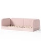preview thumbnail 71 of 124, Bonwell Upholstered Teddy Fleece Montessori Floor Bed with Half-Enclosed & Curved Guardrails for Kids by GDFStudio