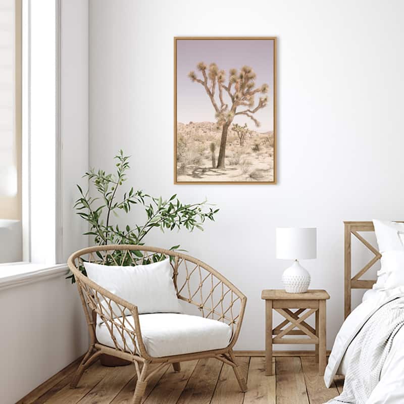Joshua Tree by Shot by Clint Framed Canvas Wall Art Print - Sylvie Natural
