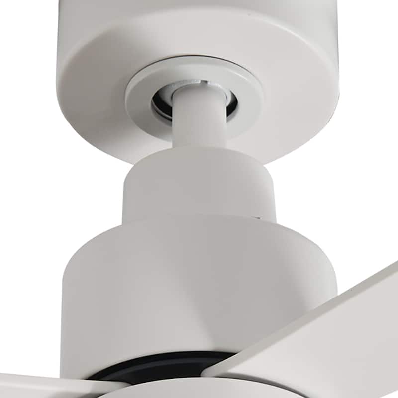 52" Matte White Industrial Reversible DC Motor Ceiling Fan