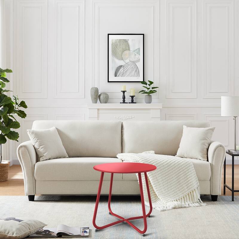 18 in. Small Round Side Table Outdoor Side Table Patio End Table