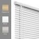 preview thumbnail 4 of 3, Chicology Light Filtering Cordless Vinyl Mini Window Blinds - 1" Slats - White 48" Height Sizes