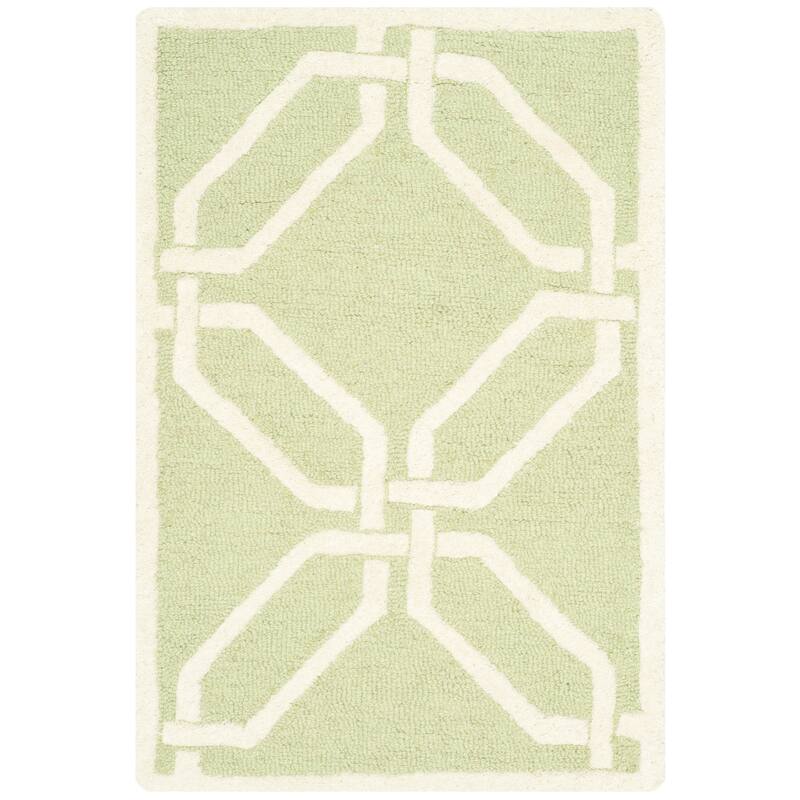 SAFAVIEH Handmade Cambridge Nhung Modern Moroccan Wool Rug - 2' x 3' - Lime/Ivory