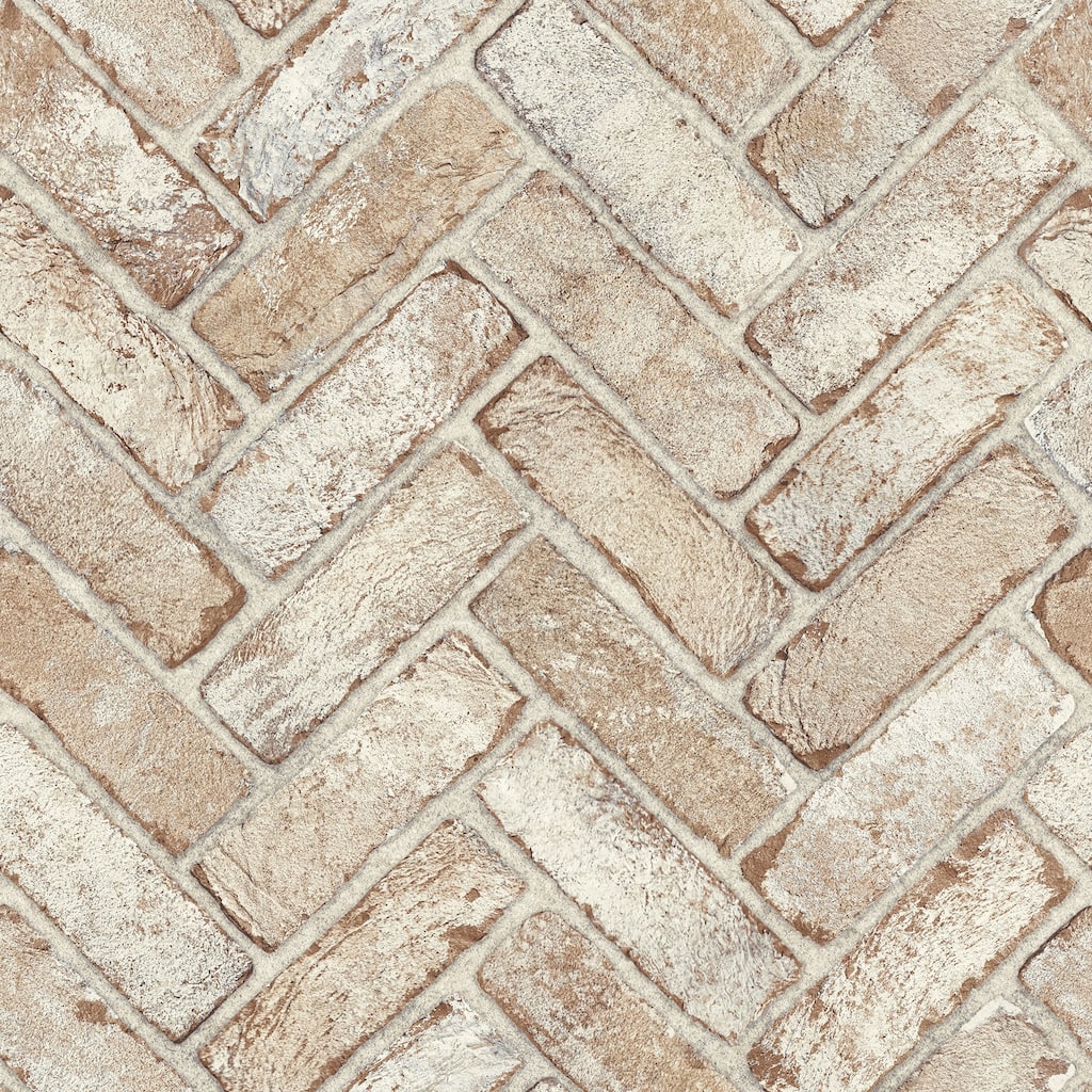 Chesapeake Canelle Rust Brick Herringbone Wallpaper