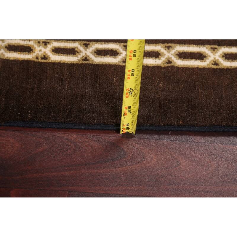 Brown Moharramat Oriental Home Decor Area Rug Hand-knotted Wool Carpet - 3'9" x 5'0"