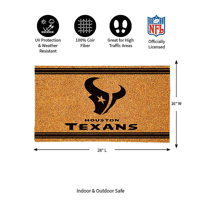 Houston Texans Monochrome Indoor/Outdoor Coir Door Mat