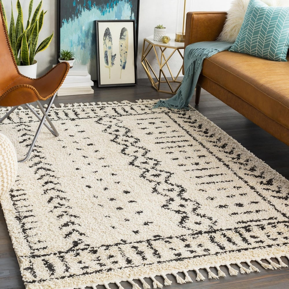 Livabliss Berber Shag Moroccan Area Rug