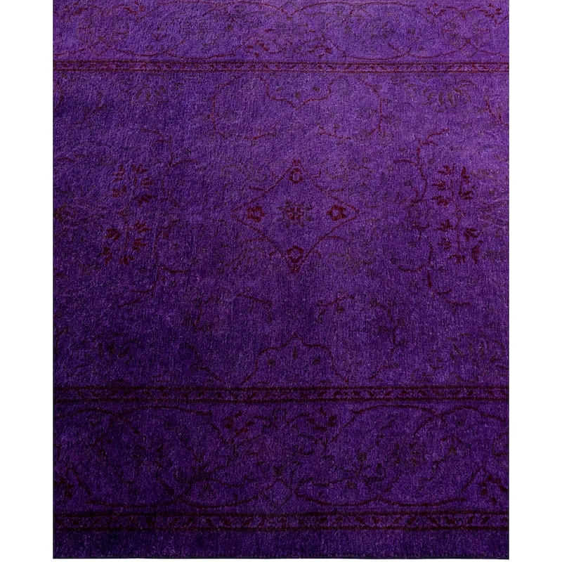 Overdyed One-of-a-Kind Hand-Knotted Area Rug - Purple - 2' 8" x 4' 4"