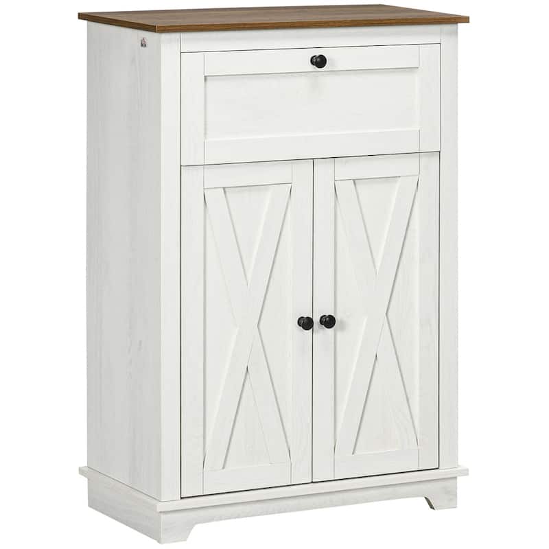 Kitchen Sideboard Storage Cabinet with Drawer and Adjustable Shelf