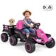 preview thumbnail 12 of 18, Gymax 24V Kids Electric Vehicle w/Parent Remote Music Horn Light & Pink