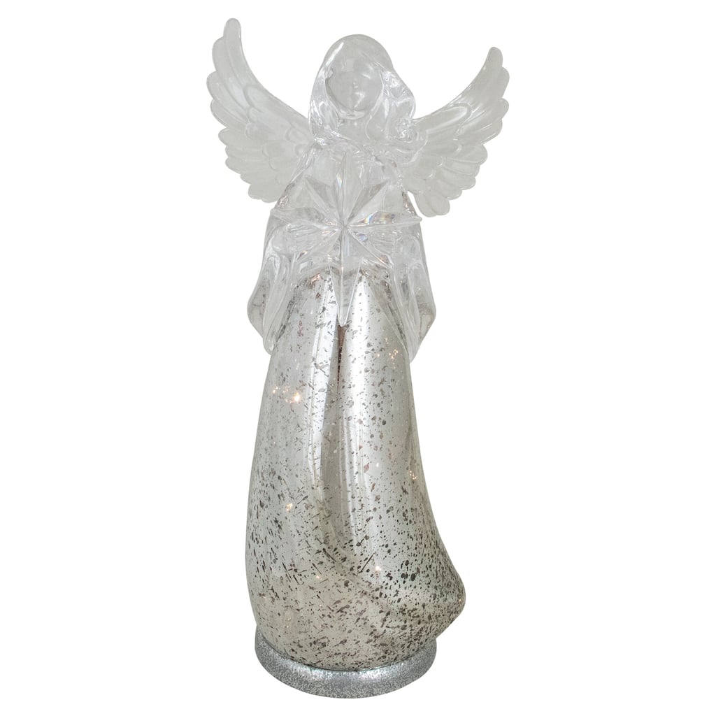 13" lighted angel holding a star christmas tabletop figurine