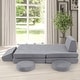 preview thumbnail 2 of 8, Gymax 6PCS Modular Kids Foam Play Couch Set w/Washable Covers