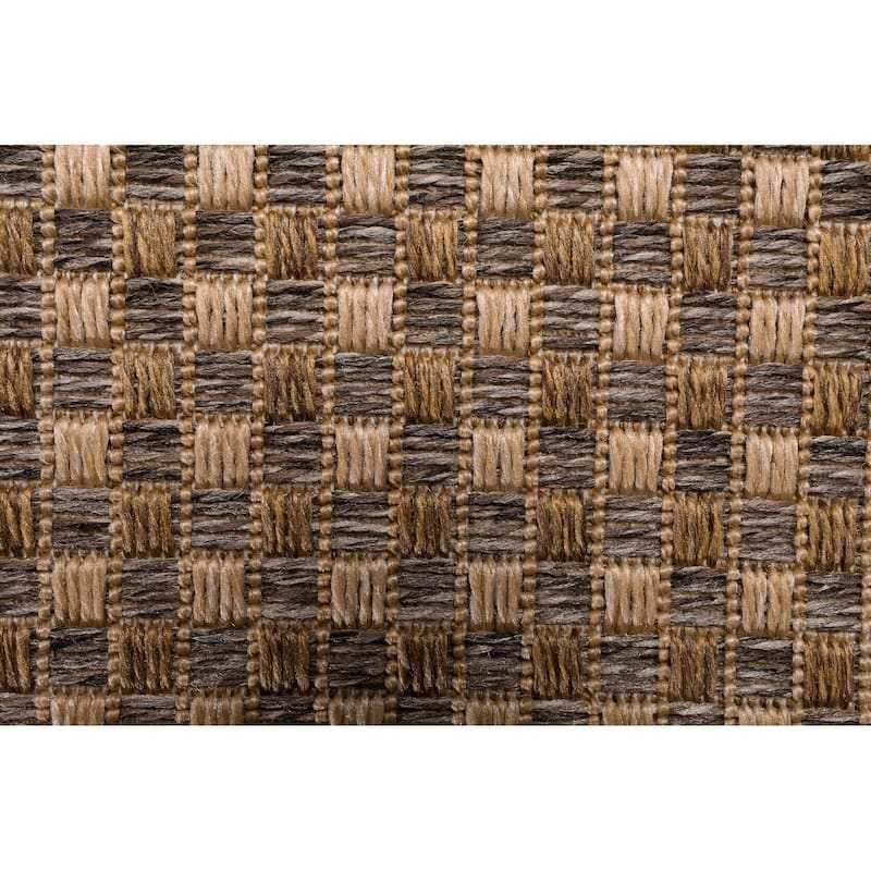 Loomaknoti Cocoa Bay Jandanz Brown Area Rug - 7'10" x 9'10" - Brown