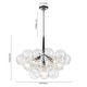 preview thumbnail 11 of 9, 6-Light Cluster Glass Globe Bubble Chandelier - 25in