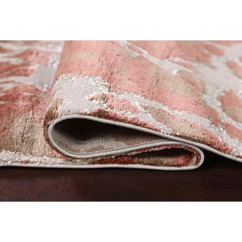 Abstract Transitional Turkish Oriental Rug Contemporary Carpet